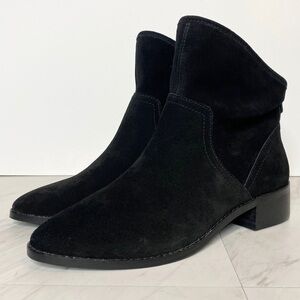 New! Lucky Brand Lollin Black Suede Bootie 7.5M